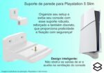 Suporte De Parede Painel Compatível Com Playstation 5 Slim (1247) (Branco) - Imagem 2