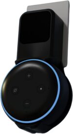 Suporte Splin para Echo Dot 3: compacto, leve na tomada e durável, com encaixe perfeito e cabo escondido