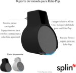 Suporte Splin para Echo Pop: compacto, sem fios aparentes e pronto para encaixar na tomada. - Imagem 2
