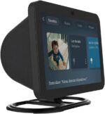 Suporte ajustável PEKO para Alexa Echo Show 8 3ª Geração: mais estabilidade, ângulo ideal e base antiderrapante em preto.