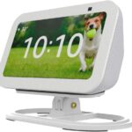 Suporte ajustável para Echo Show 5 3ª geração: fixação com ímãs, base antiderrapante e melhor ângulo de visualização.