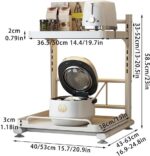Suporte ajustável para micro-ondas: organiza a bancada e economiza espaço com estrutura metálica resistente - Imagem 2