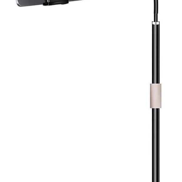 Suporte de Chão para Celular e Tablet com ajuste 360°, estável e compatível com telas de 4 a 11 polegadas.
