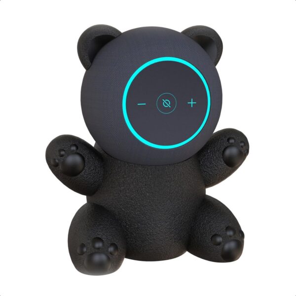 Suporte de Mesa Gato Ursinho para Alexa Echo Dot Max: encaixe firme, botões livres e visual decorativo charmoso.