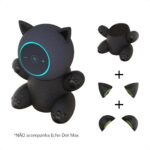 Suporte de Mesa Gato Ursinho para Alexa Echo Dot Max: encaixe firme, botões livres e visual decorativo charmoso. - Imagem 2