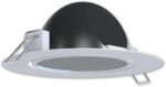 Suporte de Teto Embutido para Alexa Pop: instalação fácil, design discreto branco e áudio uniforme para sua casa inteligente.