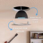 Suporte de Teto Embutido para Alexa Pop: instalação fácil, design discreto branco e áudio uniforme para sua casa inteligente. - Imagem 2