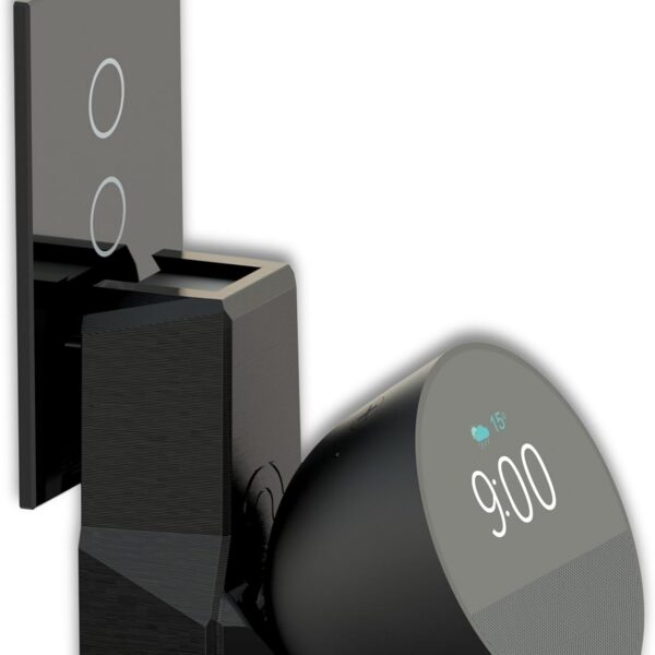 Suporte de Tomada para Echo Spot Alexa Stephan: instalação fácil, organização sem fios e design moderno para sua casa.