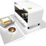 Suporte de micro-ondas antiderrapante em aço carbono, organiza bancadas e acomoda café, arroz e forno com segurança.