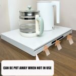 Suporte de micro-ondas antiderrapante em aço carbono, organiza bancadas e acomoda café, arroz e forno com segurança. - Imagem 2