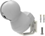 Suporte de parede para babá eletrônica e câmera WiFi com ângulo de 45°, fixação segura e prática para melhor visualização.