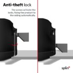 Suporte de teto Splin para Echo Dot e Echo Pop com tela acústica e trava anti-furto, instalação embutida e discreta. - Imagem 2