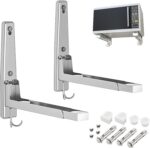 Suporte para microondas de parede ajustável em aço carbono: mais espaço, segurança e instalação prática para sua cozinha.
