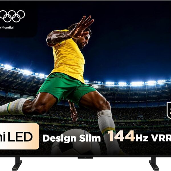 TCL PREMIUM 4K QD-Mini LED 55 A400M: imagem vibrante, 144 Hz VRR e Google TV para máximo desempenho e compra certa.