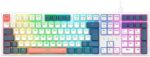 TECLADO MECANICO GAMER REDRAGON TRUNDLE RGB BRANCO, AZUL E ROSA SWITCH MARROM