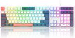 TECLADO MECANICO GAMER REDRAGON TRUNDLE RGB BRANCO, AZUL E ROSA SWITCH MARROM - Imagem 2