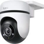 TP-Link Tapo C500: câmera externa Wi-Fi 360°, 1080p, visão noturna colorida e áudio bidirecional para mais segurança.