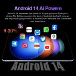 Tablet 3 em 1 Android 14 com teclado, mouse e capa: 16GB RAM, 512GB, tela 10,1, bateria 8800mAh e câmeras 16MP/8MP. - Imagem 2