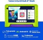 Tablet Infantil Hulk 8" com Android 13, 6GB RAM e 64GB: desempenho rápido, bateria de 4000mAh e diversão segura para crianças. - Imagem 2