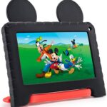 Tablet Infantil Mickey Controle Parental 32GB + Tela 7 pol + Case + Wi-fi + Android 11 Quad Core - Preto - Multi - NB367