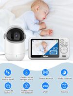 TakTark Babá Eletrônica 4.3" sem Wi-Fi com câmera, áudio, visão noturna e zoom para total segurança do bebê - Imagem 2
