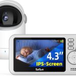 TakTark Babá Eletrônica com Câmera 4.3, áudio bidirecional, visão noturna e monitoramento seguro sem Wi-Fi