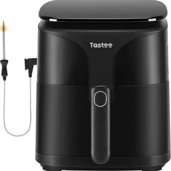Tastee Air Fryer Lite 8 em 1: 5,5L, sonda inteligente e 24 predefinições para cozinhar rápido e crocante.