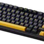 Teclado Mecânico Gamer AULA F75 Padrão Internacional US RGB Switch Responsivo Layout Compacto 75% Conexão USB Design Black Dark Blue Orange