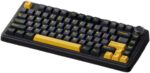 Teclado Mecânico Gamer AULA F75 Padrão Internacional US RGB Switch Responsivo Layout Compacto 75% Conexão USB Design Black Dark Blue Orange