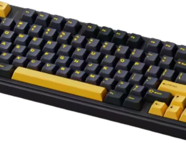 Teclado Mecânico Gamer AULA F75 Padrão Internacional US RGB Switch Responsivo Layout Compacto 75% Conexão USB Design Black Dark Blue Orange