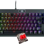 Teclado Mecânico Gamer Redragon Dark Avenger Preto RGB Switch Vermelho K568RGB-2