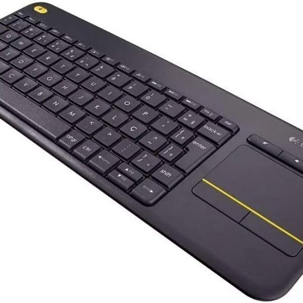 Teclado sem fio Logitech K400 Plus com touchpad e controle mídia para TV e PC, conforto e praticidade na compra