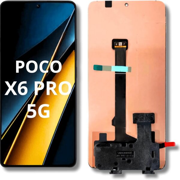 Tela Display para Poco X6 Pro 5G AMOLED sem aro original nacional, com biometria e alta qualidade de imagem.