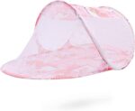 Tenda de berço respirável com zíper: protege contra mosquitos, é dobrável e confortável para o sono do bebê.