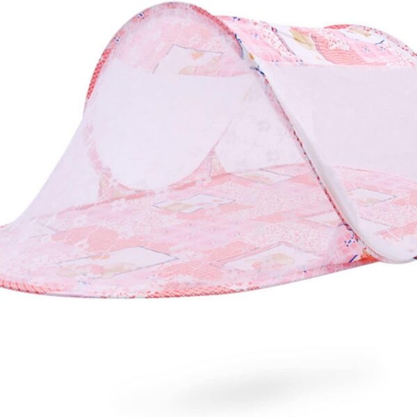 Tenda de berço respirável com zíper: protege contra mosquitos, é dobrável e confortável para o sono do bebê.