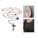 Terço Colar São Bento Hematita 6mm com Medalha: fé, proteção e elegância para comprar agora - Imagem 2