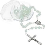 Terço Verde Luminoso Fluorescente Nossa Senhora das Graças com brilho e devoção para uso diário