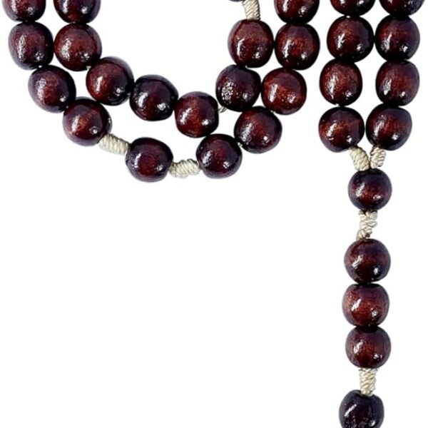 Terço de Mão em Madeira 8 mm: fé, praticidade e acabamento natural para sua devoção diária.