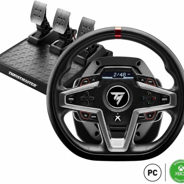 Thrustmaster T248 Force Feedback: volante avançado com alto torque, pedais T3PA e compatibilidade com Xbox Series X|S, Xbox One e PC