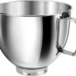 Tigela misturadora inox 5L compatível com KitchenAid, alça antiderrapante e fácil limpeza