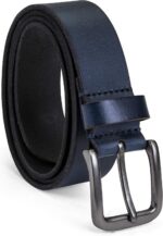 Timberland Cinto jeans clássico masculino 35 mm em couro legítimo, durável e versátil para o dia a dia.