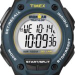 Timex Ironman Classic 30 43 mm: relógio cronógrafo masculino preto e azul para performance e estilo.