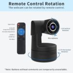Tiny 4K PTZ Webcam HDR com auto-frame e microfones integrados para reuniões, aulas e lives profissionais - Imagem 2
