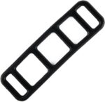 Tiras elásticas de silicone para luz de bicicleta, fixação segura e fácil em guidão, 4 unidades, preta.