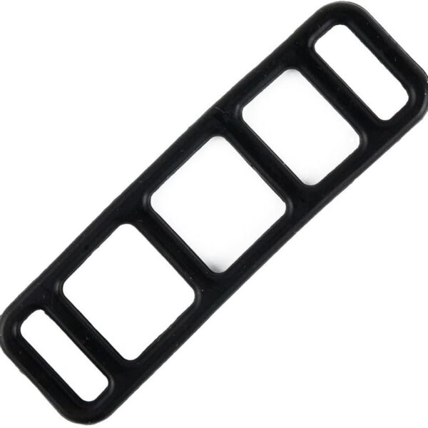 Tiras elásticas de silicone para luz de bicicleta, fixação segura e fácil em guidão, 4 unidades, preta.