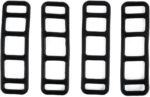 Tiras elásticas de silicone para luz de bicicleta, fixação segura e fácil em guidão, 4 unidades, preta. - Imagem 2