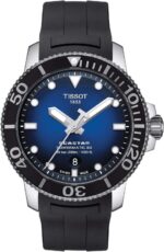 Tissot Seastar masculino em aço inoxidável: estilo casual e resistência para o dia a dia.