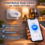 Tomada Inteligente Wi-Fi com monitor de consumo, compatível com Alexa e Google Home para automação residencial eficiente. - Imagem 2