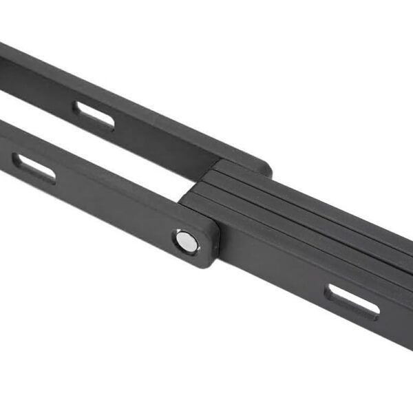 Trava de bicicleta dobrável antirroubo em aço alta resistência, à prova d’água, ideal para bike elétrica e moto.
