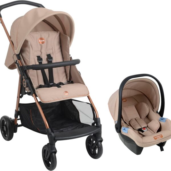 Travel System Burigotto Lui até 22Kg com bebê conforto Materna: conforto, segurança e praticidade para passeios completos.